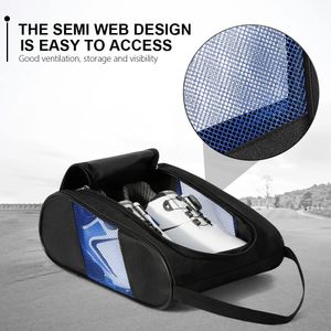 Portable Mini Golf Shoe Bag Nylon Tassen Zipper Golll Holder Ademboute Pouch Pack T -shirt Sportaccessoires 240425