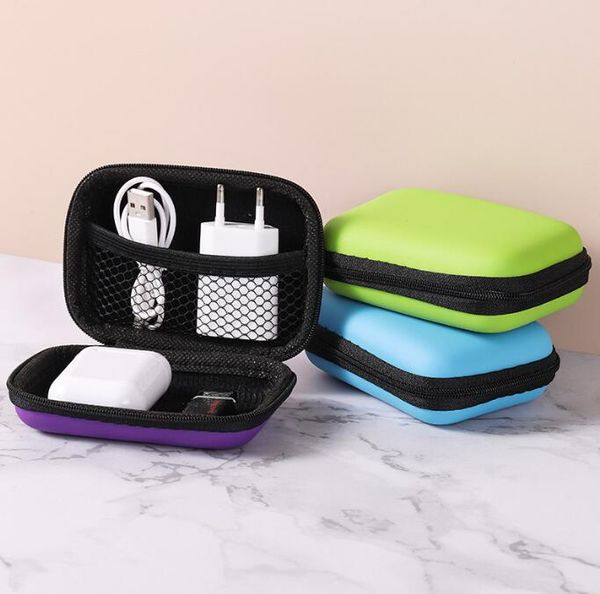 Mini mínimo portátil Gadgets digitales Bolsa de almacenamiento EVA Bolsa de protección de auriculares Cargador de cargadores Cable de datos U Organizador de disco