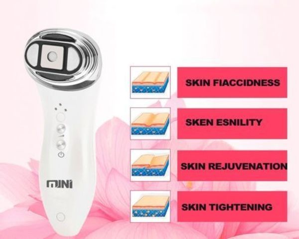 Mini Instruments de Massage du visage HIFU, Machine ultrasonique LED RF, dispositif de soins de la peau, Lifting du visage, raffermissement des rides, Spa