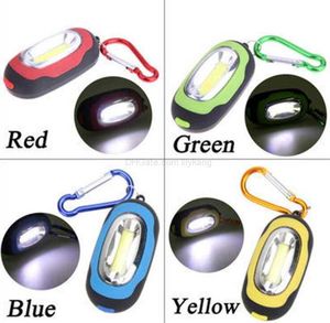 Portable Mini Porte-clés Torche De Poche 3 Modes COB mini porte-clés chaîne extérieure LED Lampe De Poche Lampe Multicolore Mini-Torche Avec Batterie