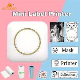 Draagbare mini-labelprinter BT-compatibele fotoprinter Inktloze zakprinter voor IPhone Thermische stickermaker Machine Labelprinter voor ontvangstfoto