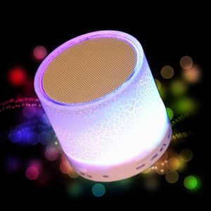 Minialtavoces LED portátiles con Bluetooth, altavoz inalámbrico con sonido estéreo y luz TF, USB y FM para teléfono y micrófono