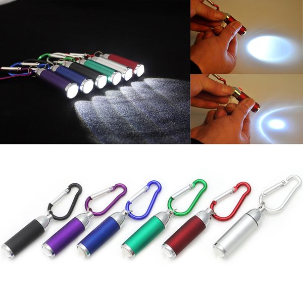 Mini lampe de poche LED Portable, Zoom télescopique, lampe torche pratique pour Camping, porte-clés, Flash Ultra lumineux, 6 couleurs