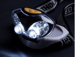Mini lampe frontale LED portable en plein air cyclisme lampe de poche tête de course 3 modes phare pour la pêche camping chasse lampe frontale alimentée par batterie
