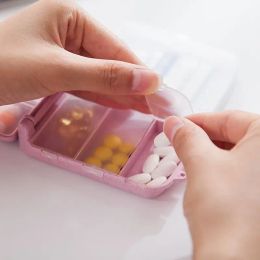 Portable Mini Pill Box Travel Case Splitter Tablet Pil Cases Pill Container Wekelijks Inkapsibel 8 Grids Storage Boxes