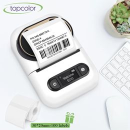 Mini imprimante portable E210 Imprimante d'étiquette d'adhésif thermique sans encre Bluetooth Sticker Imprimante Barcode Prix étiquette Maker 240416