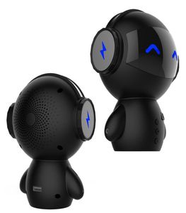 Mini robot portable en forme de 3 en 1 en haut-parleur Bluetooth multifonction avec support de banque d'alimentation TF Carte MP3 Player Hands Auxin8289592