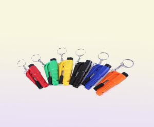 Portable Mini Self Defense Saving Hammer Key Chain Rings Stand Belt Cutter Auto Window Breaker Keychain CAR Noodveiligheid Hammer1060330