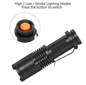 Mini lampe de poche portable sk68 Puissante lumière blanche zoomable LED Lampe de camping Zoom torche étanche randonnée en plein air lampes de poche de voyage lanterne