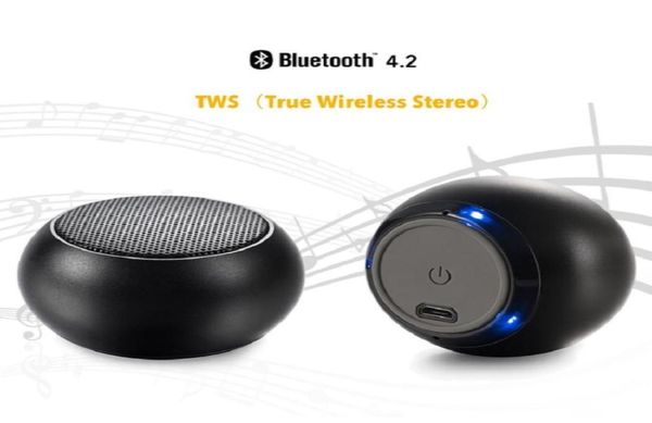 Mini haut-parleur sans fil portable TWS BT 4.1 Design rond Super Subwoofer Car o Subwoofer avec emballage de vente au détail et livraison gratuite 6670651