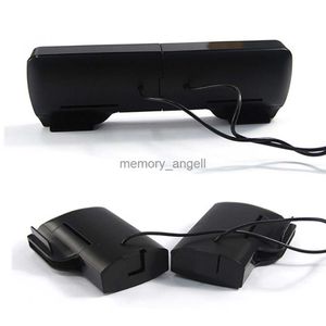 Mini haut-parleur stéréo USB portable, ordinateur portable, écran PC, lecteur de musique à clipser, noir HKD230825