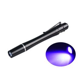 Portable Mini UV Pen zaklamp met clip 395 nm blacklight scorpion uv paarse lichtinspectie lichten multifunctionele kleine zak toortslamp