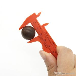 Portable Mini Vernier Caliper Ruler Micrómetro Calibre 80 mm Longitud Vernier Calipers Doble regla Escala Herramienta de medición de plástico WVT0326 La más alta calidad