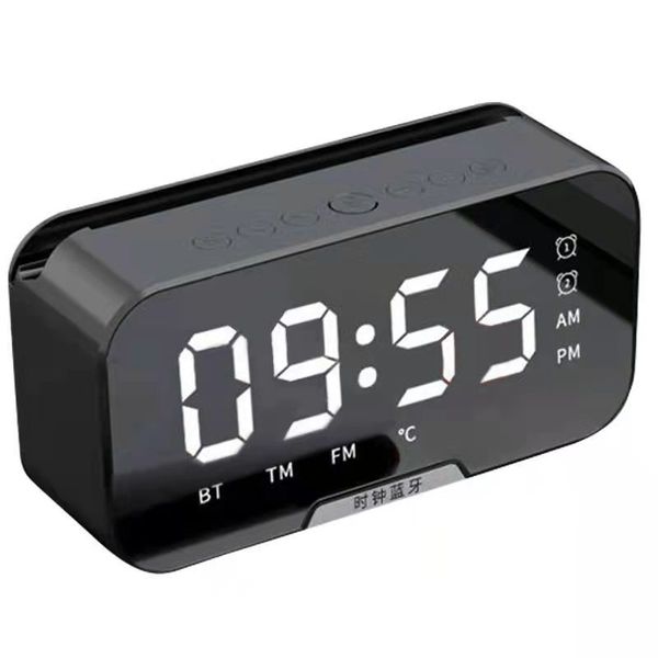 Horloge miroir portable sans fil Bluetooth 5.0 haut-parleur système sonore Caixa De Som Bluetooth 3D stéréo musique Surround TF AUX FM Radio lecteur de musique