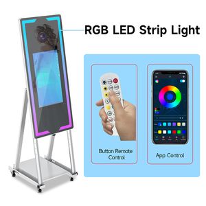 Portable Mirror Photo Booth Selfie Magic Booth Portable 45 65 inch Touch Screen Mirror Photoboth Machine voor feestevenementen