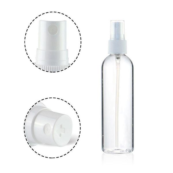 Botella de plástico de niebla portátil 120ML PET Spray Vial para desinfección, 120 ML Perfume Make Up Container Brouq