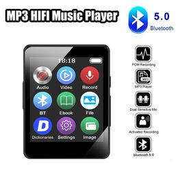Lecteur MP3 portable Bluetooth 5 0 Musique Stéréo S er Mini Lecture vidéo MP4 avec écran LED Enregistrement radio FM pour Walkman 231226