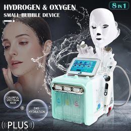 Draagbare multifunctionele schoonheidsapparatuur 7 in 1 diepe reiniging H202 met 7 kleuren masker vacuüm hydra dermabrasie zuurstofschilmachine
