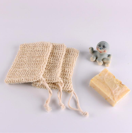 Portable Natural Exfoliating Mesh Soap Saver Sisal Soap Saver Bag Pouch Holder para Ducha Baño Espuma y Secado