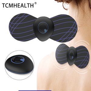 Masajeador corporal y de cuello portátil, masajeador meridiano para el alivio del dolor, Mini adhesivo eléctrico conveniente para masaje Cervical inteligente