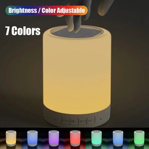 Draagbaar nachtlampje Bluetooth-luidspreker Aanraakbediening Bedlampje Draagbare tafellamp Kleur LED-buitenluidspreker Licht Verjaardagscadeaus