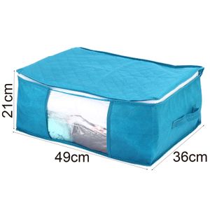 Draagbare niet-geweven stof groot vouw onder bed quilt deken huiskleding opbergdoos bagage organisator kledingcontainer