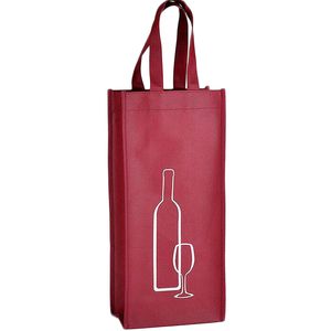 Sac de rangement de vin rouge en tissu Non tissé Portable pour une/Double bouteilles vin paquet cadeau fête emballage sacs à main 150 pièces