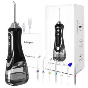 Portable Oral Irrigator Usb Rechargeable Water Flosser Dental Jet 300ML 5 Modèles Tank Proof Dents Cleaner 220513