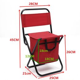 Draagbare outdoor strandstoel met opbergtas Multifunctionele opvouwbare visstoel oxford stof camping wandelen picknick meubelen krukje