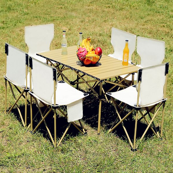 Mesa plegable portátil para acampar al aire libre, de acero al carbono, con ruedas para huevos, de viaje, BQQ, escritorio de Picnic cuadrado para herramientas de campo de jardín