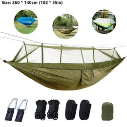 Portable para acampar al aire libre Acampar con doble mosquito Neta de colgante Turismo Turismo Natural Bicycle colgante 240426