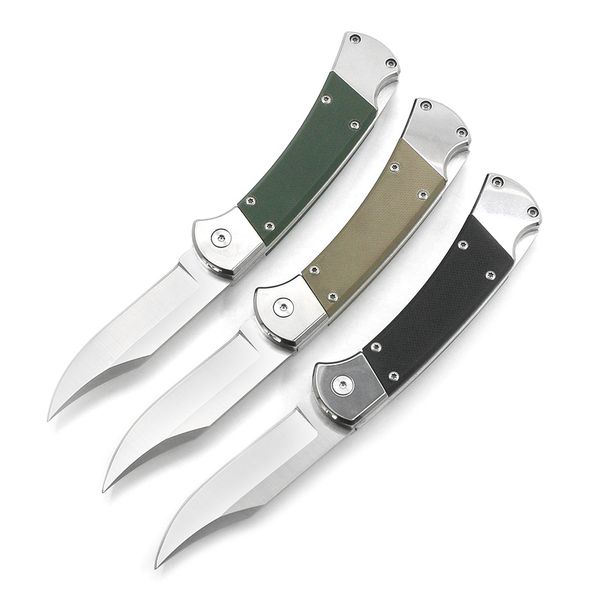 Couteau pliant d'extérieur Portable, lame en acier de haute dureté, manche G10, outil de poche EDC, survie Camping chasse couteaux à fruits 458