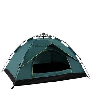 Draagbare Outdoor Snel openende Campingtent Hydraulische Lente Automatische Glasvezel Staaf Luifel Onderdak Dubbele Bewonertenten Wandelen Reizen