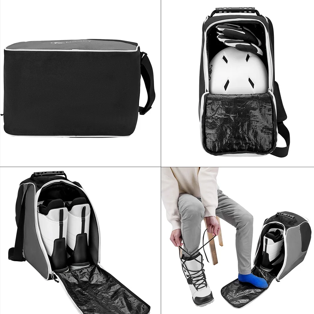 Portable Outdoor Ski Bag Waterproof Professional Outdoor Winter Ski Equipment Storage Bag Non-slip for Ski Helmet Goggles Gloves