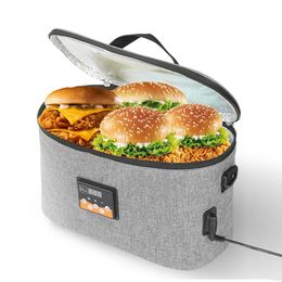 Four Portable chauffe-biberon 12V nourriture chauffage électrique personnel boîte à déjeuner pour voyage en route Camping pique-nique travail 240111