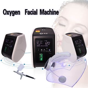 Máquina de máscara de oxígeno portátil, vaporizador Facial hiperbárico de agua antienvejecimiento, terapia de luz biológica de fotones Led Pdt de 7 colores