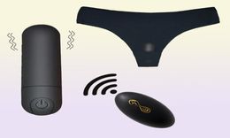 Vibromasseur de culotte portable jouets sexuels pour femme stimulateur clitoridien télécommande sans fil 10 modes oeuf vibrant invisible7701633