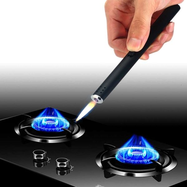 Cougie à stylo portable Longue cuisine longue sans poêle à gaz Image d'allumage à la flamme de flamme à la flamme à jet de vent Ligners à l'extérieur