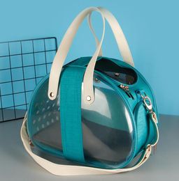 Tragbare Haustier-Tragetasche, Hunde- und Katzen-Schulter, transparent, für Welpen, mit Netz-Reisehandtasche für kleine Haustiere4206302