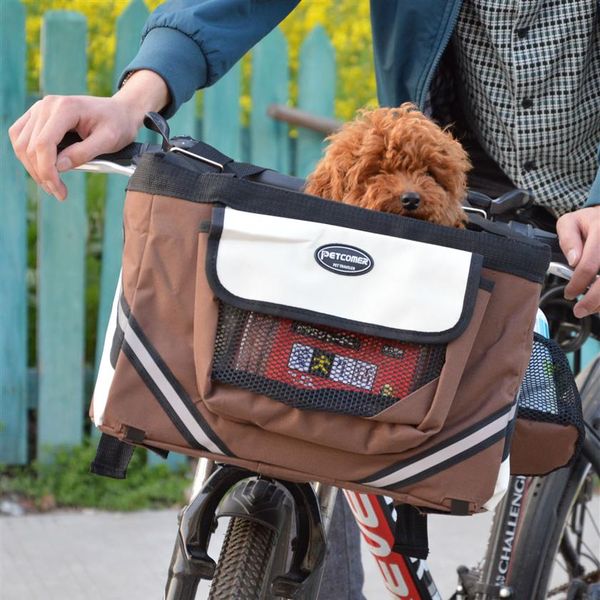 Bolsa portabicicletas portátil para perros y mascotas, cesta para cachorros, perros y gatos, bolsa de asiento para bicicletas de viaje, productos para perros pequeños, accesorios de viaje 293U