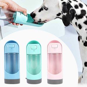 Bouteille d'eau portable pour chien de compagnie 300 ml bol à boire pour petits grands chiens distributeur d'alimentation chat bouteilles d'extérieur 210615