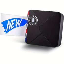 Mini stampante termica portatile Phomemo M02S - Stampante mobile BT con display alto da 300 dpi per IOS Android, stampa di adesivi, foto, progetti, diari, cartoline Altro | Nero