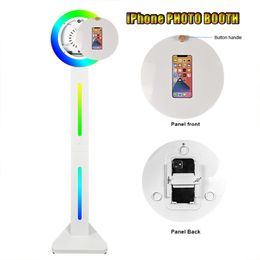 Cabina de fotos portátil para iPhone 12-14 Pro Max Ring Light Music Sync RGB Light Box App Control 180ﾰ Selfie PhotoBooth Machine