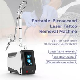 Portable Pico Second Q-switched ND YAG Laser Tattoo Removal Portable Machine avec 532nm 1064nm 755nm 1320nm