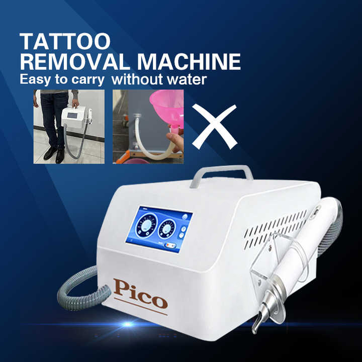 Portable Picosecond Laser Tattoo Pigment Removal Waterless Picolaser Eyebrow Eyeline Washing Black Doll Treatment Skin Brightening Device