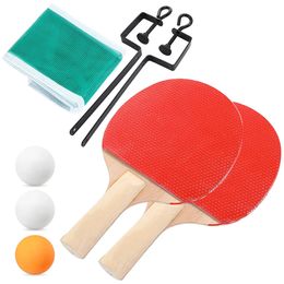 Portable Ping Pong Post Net Rack Peddels Kwaliteitstabel Tabel Tennis Rackets Set Training Verstelbaar Uitbreiden 240509