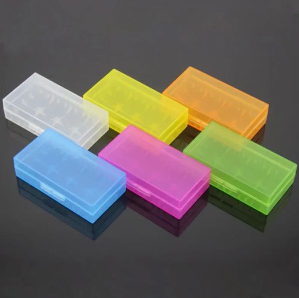 Caja de plástico portátil para batería, soporte de seguridad, contenedor de almacenamiento apto para 2*18650 o 4*18350