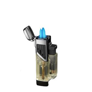 Plastic Plastic Cigar Light Torch Jet Refillable Gas Butane Gas des cigares non remplis Accessoires pour le camping