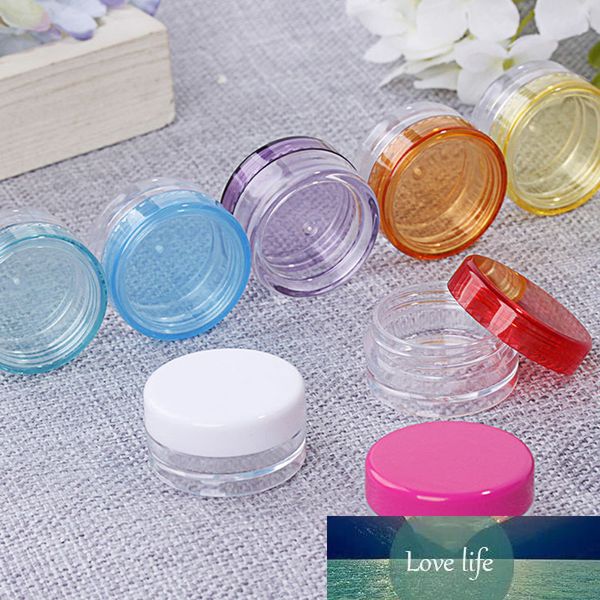 Boîte de rangement de cosmétiques en plastique Portable, avec couvercles à vis, bouteille de cosmétique de voyage, fard à paupières, étui de vernis à ongles Transparent