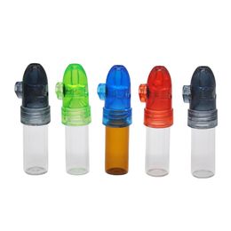 Draagbare plastic glazen fles kogelbox dispenser 53 mm 67 mm 82 mm hoogte plastic pijp snuff pot medicijn doos rookgereedschap accessoires